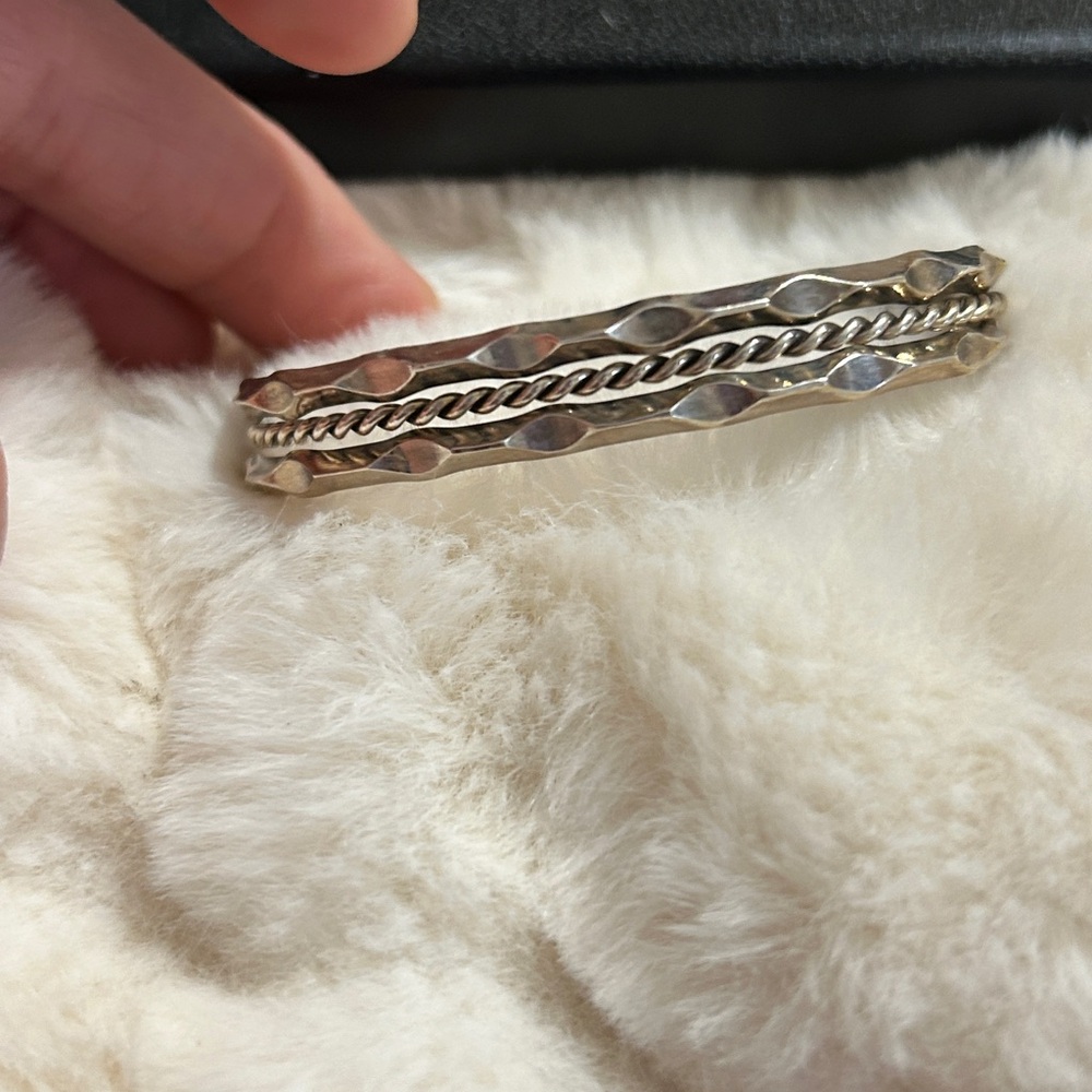 THREE Navajo Native American Cuff Bracelets - Picture 4 of 13
